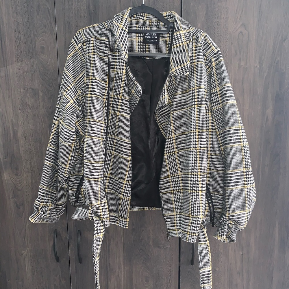 HOUNTSTOOTH MOTO JACKET